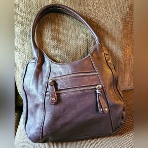Tignanello Brown Leather Shoulder Bag